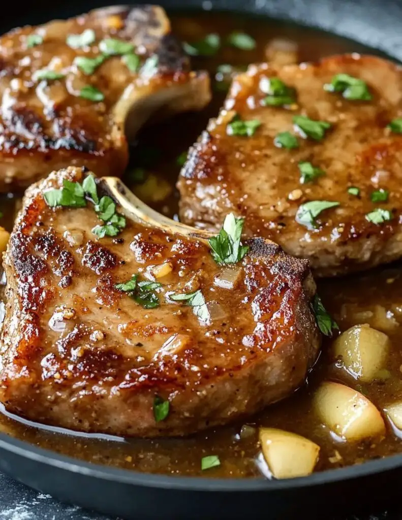 Easy Pork Chops and Apples