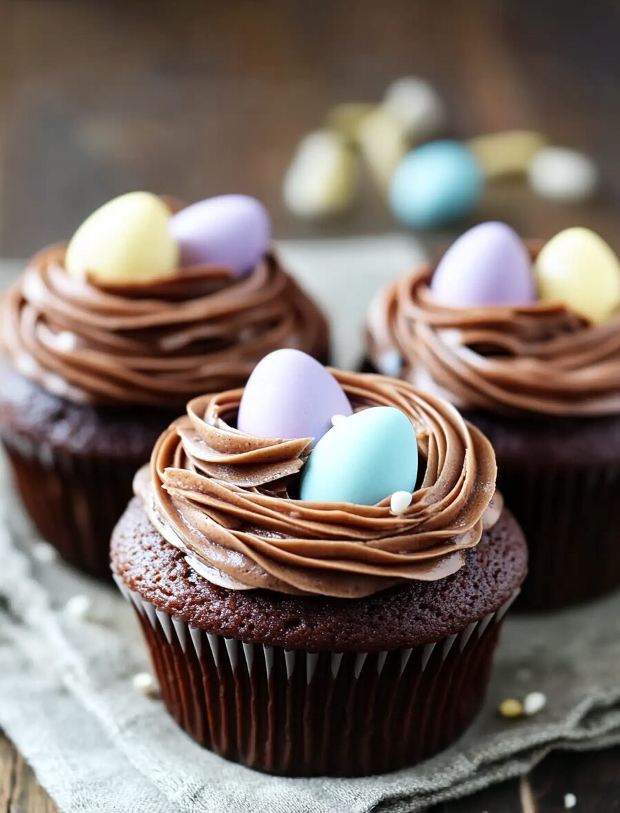 Easter Egg Bird’s Nest Cupcakes
