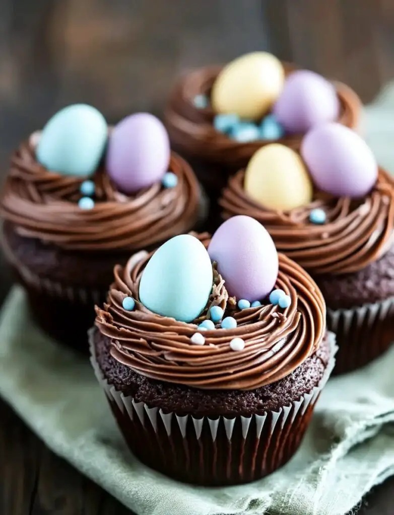Easter Egg Bird’s Nest Cupcakes