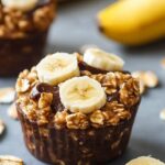 Peanut Butter Banana Baked Oatmeal Cups