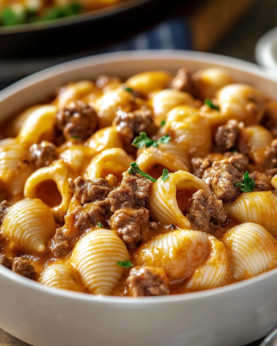 Creamy Beef and Shells