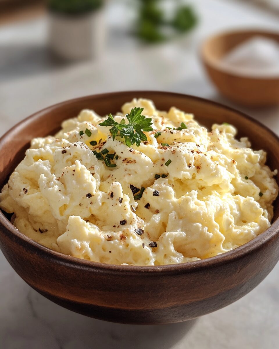 Creamy Cottage Cheese Scrambled Eggs