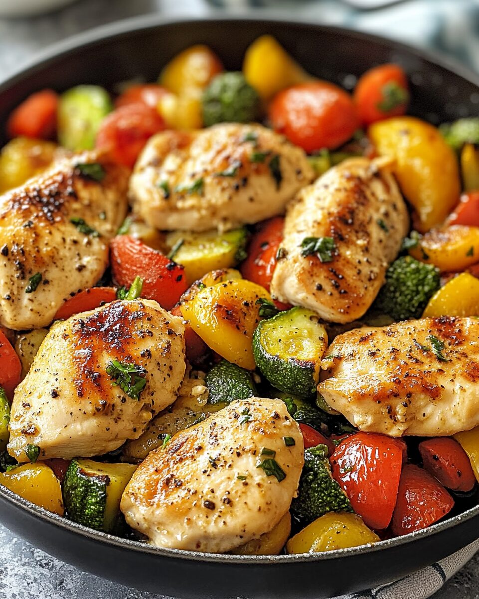 Healthy Chicken and Vegetables Skillet