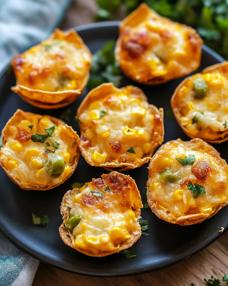 Cheesy Corn & Green Chile Party Bites