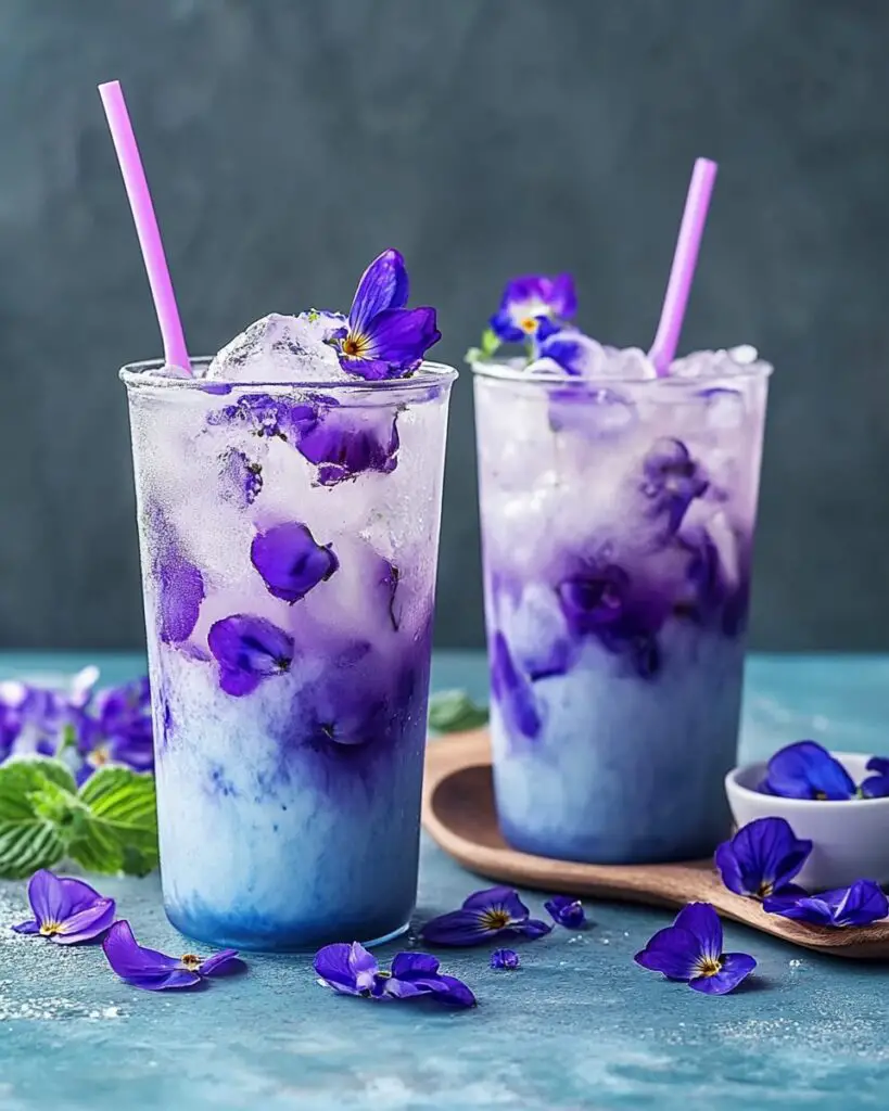 Iced Butterfly Pea Flower Tea Latte