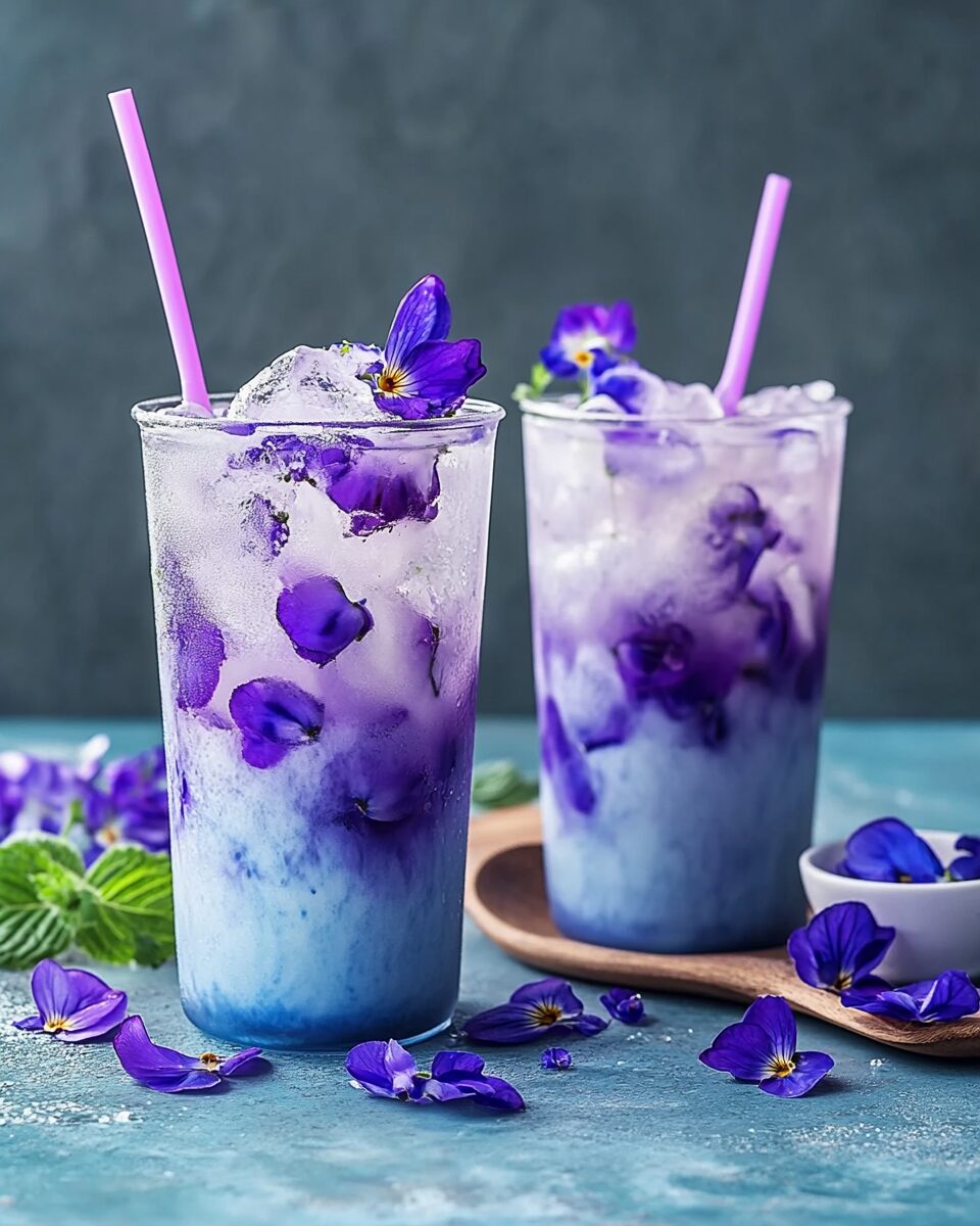 Iced Butterfly Pea Flower Tea Latte