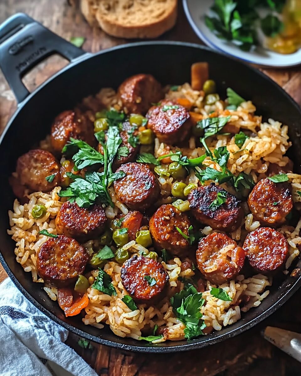 Cajun Sausage and Rice Skillet