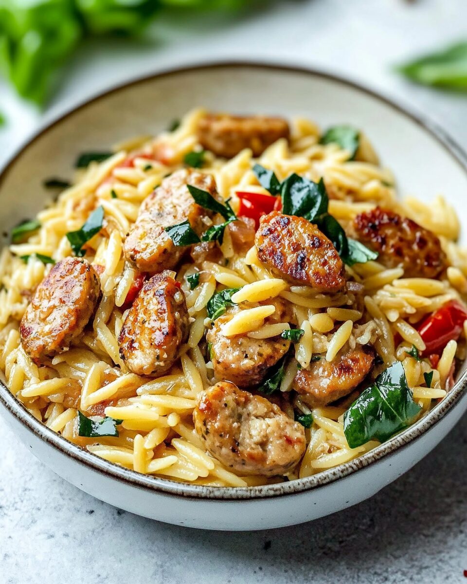 Savory Chicken Sausage Orzo
