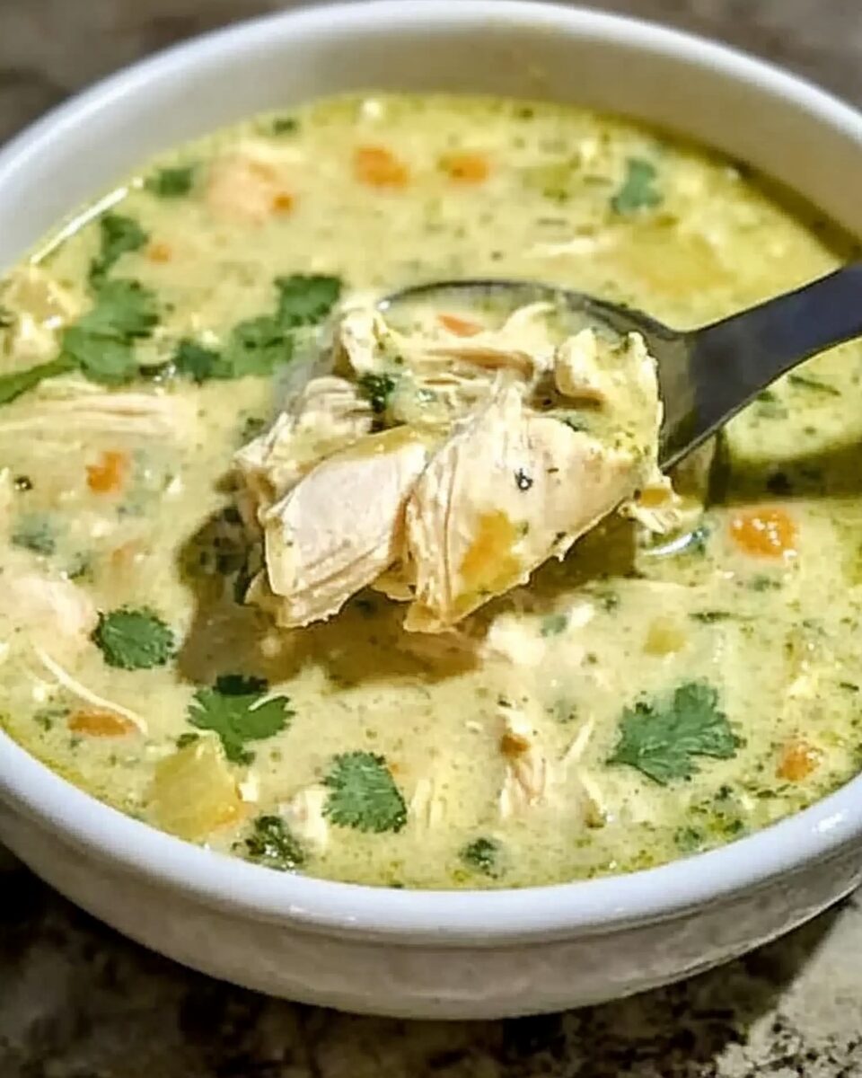 Creamy Green Enchilada Chicken Soup