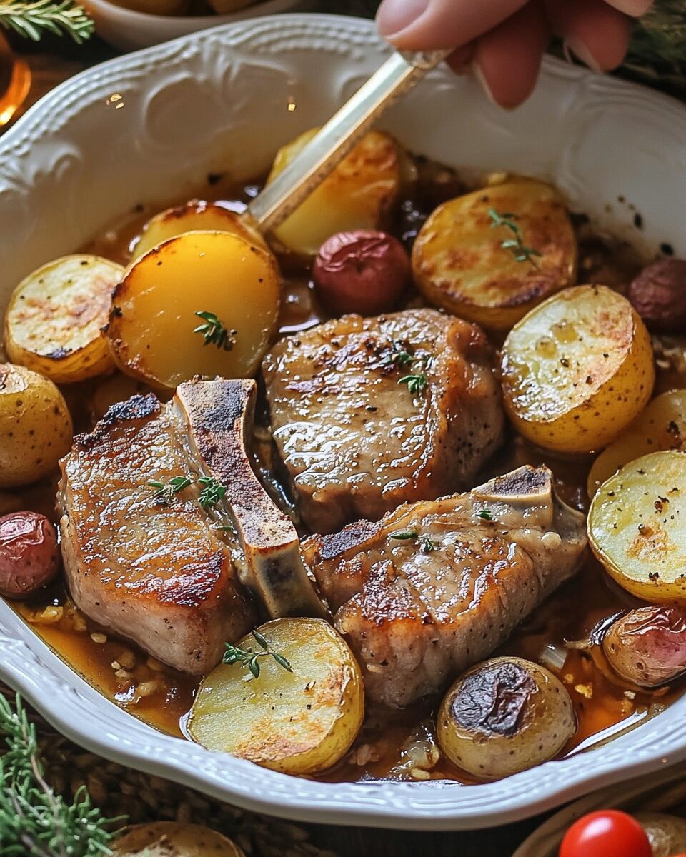 Slow Cooker Pork Chops and Potatoes