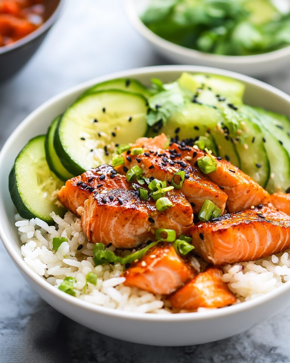 Loaded Salmon Rice Bowl