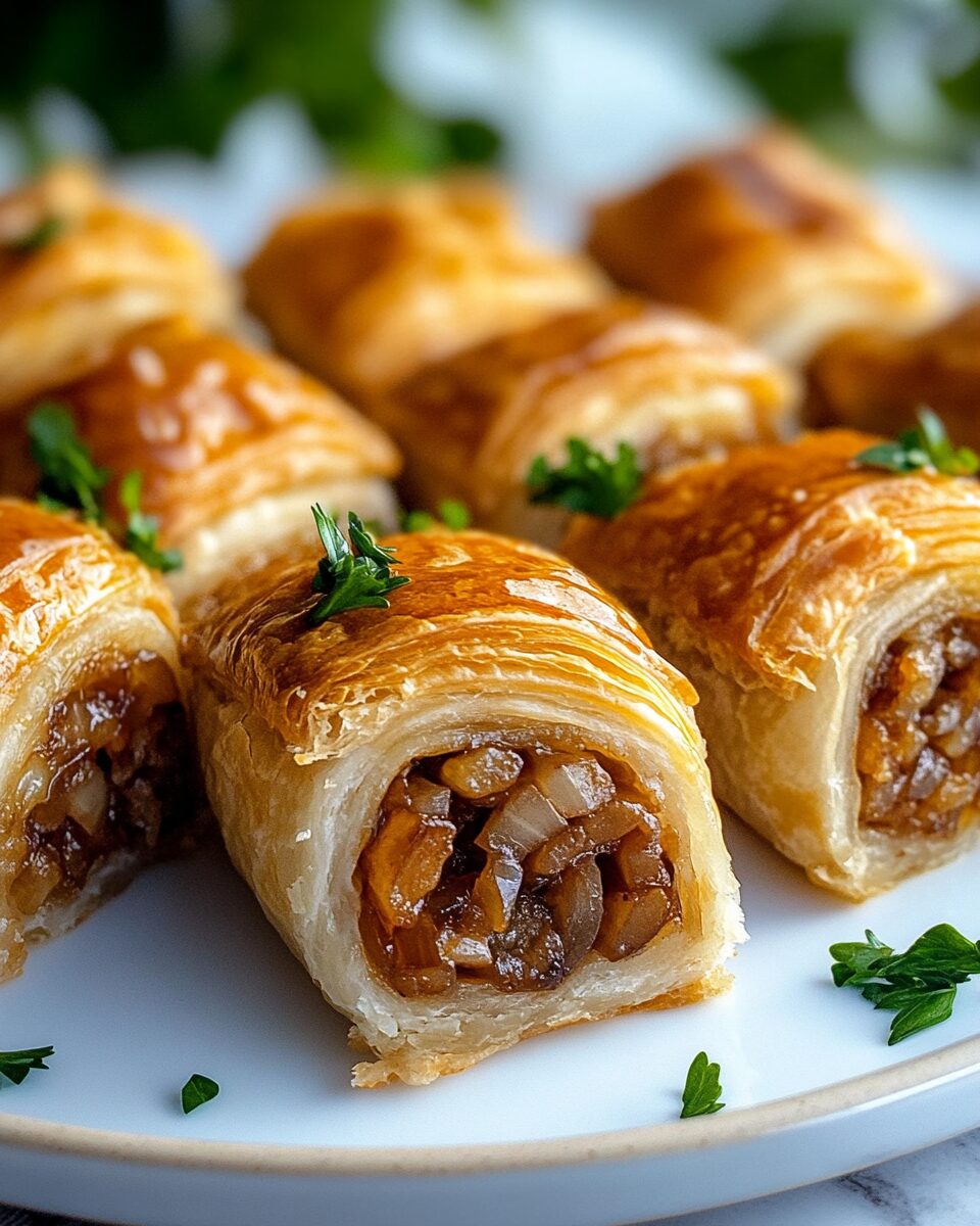 French Onion Sausage Rolls