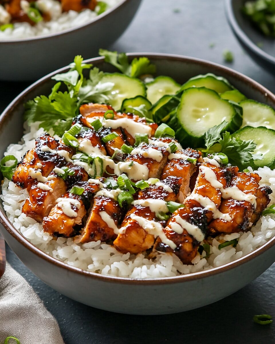 Sticky Chicken Rice Bowls
