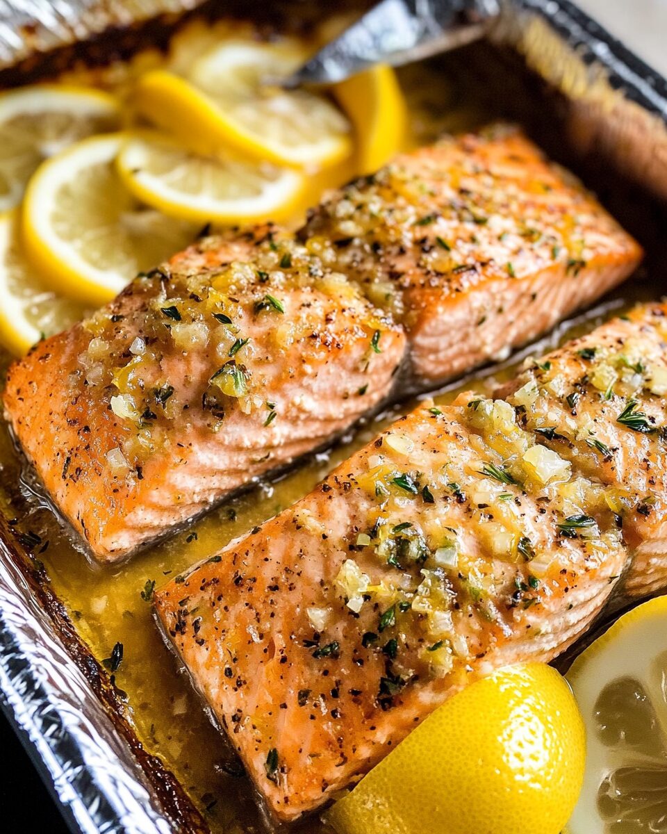 Baked Lemon Garlic Butter Salmon