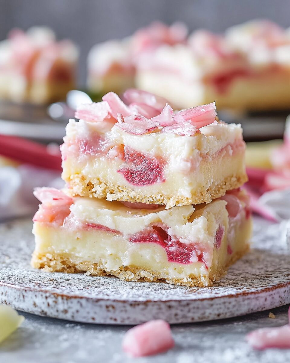Rhubarb Custard Bars