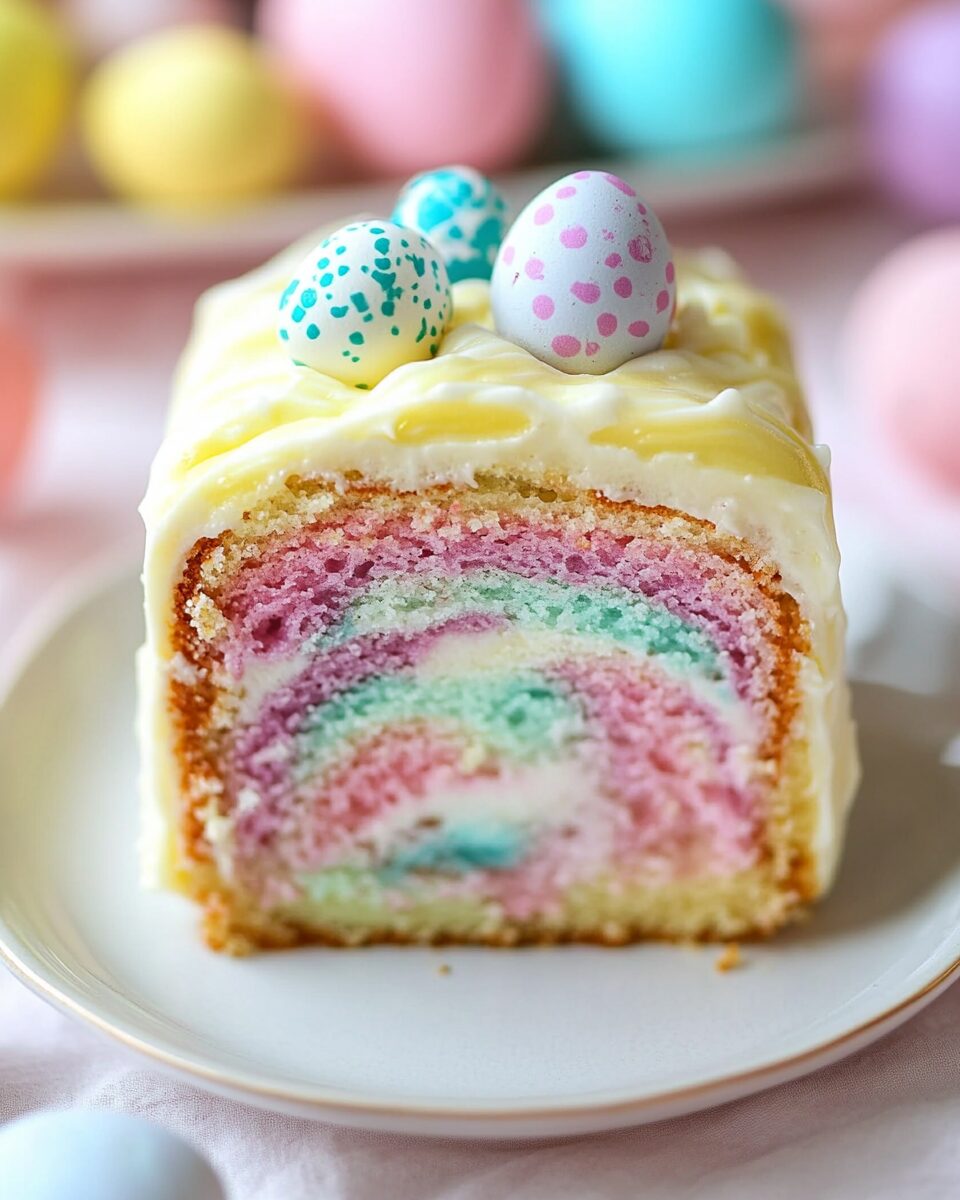Swirled Easter Marble Cake