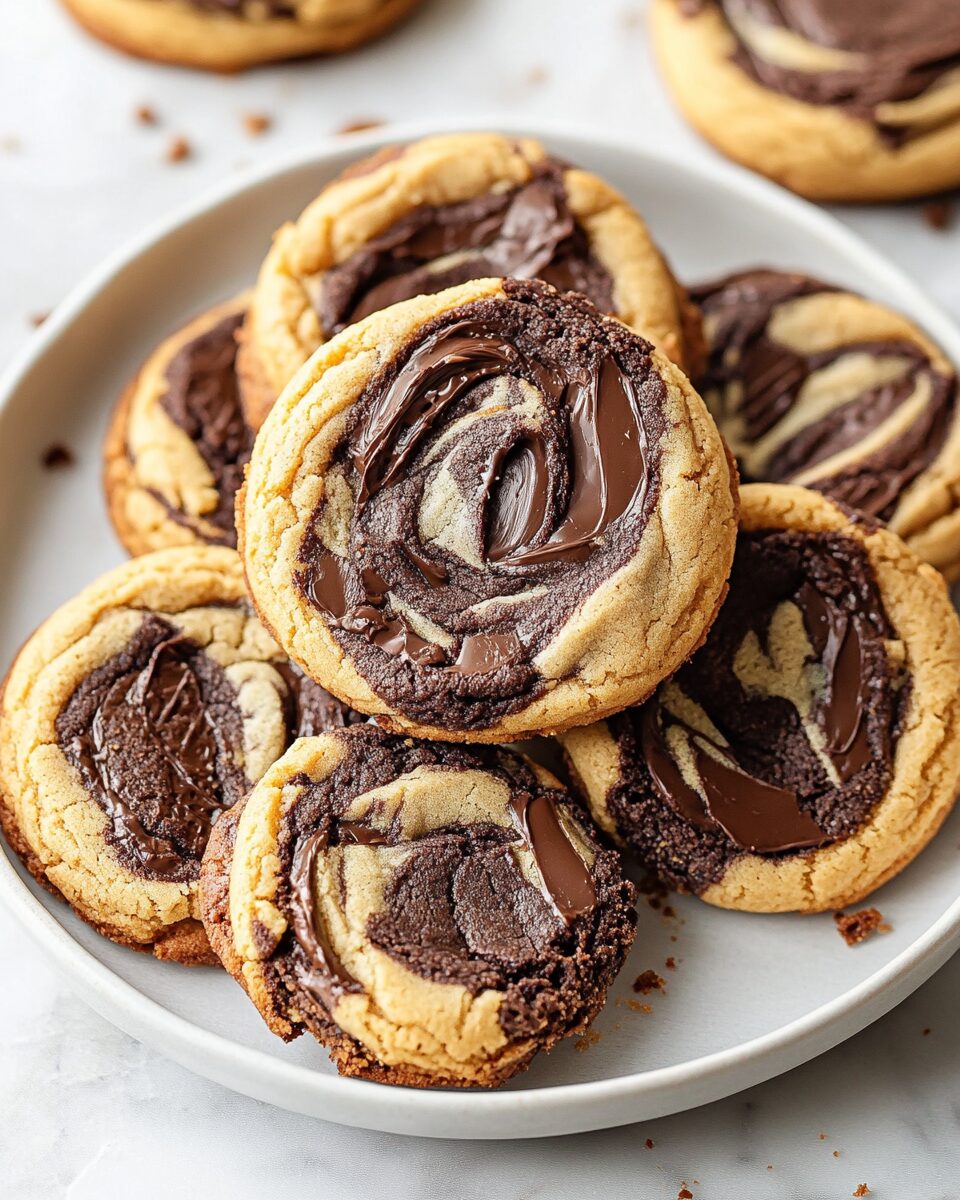 Peanut Butter Brownie Swirl Cookies