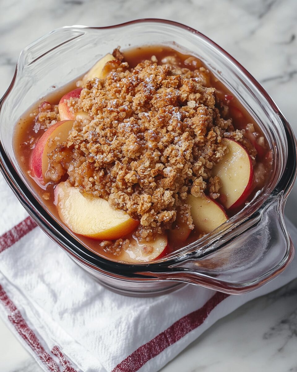 Apple Peach Rhubarb Crisp