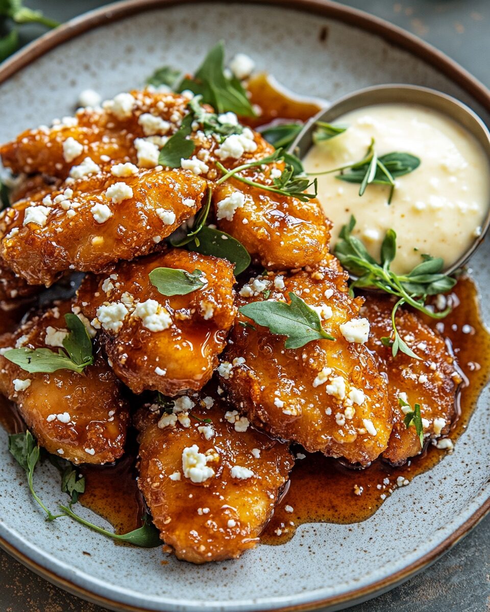 Crispy Hot Honey Feta Chicken