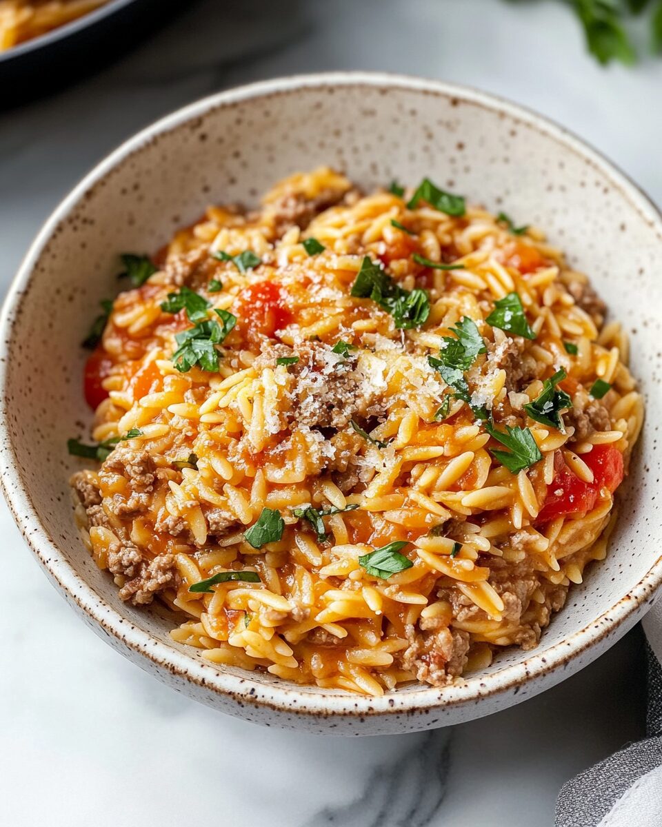 Ground Beef Orzo