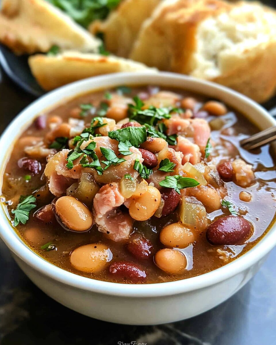 Slow Cooker Ham and Bean Soup