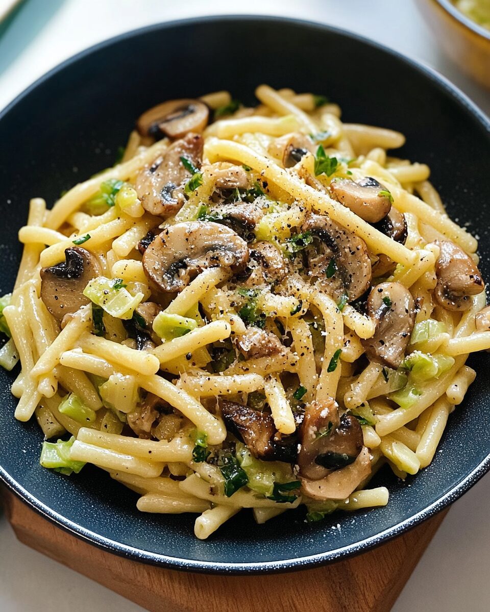 Miso Mushroom and Leek Pasta