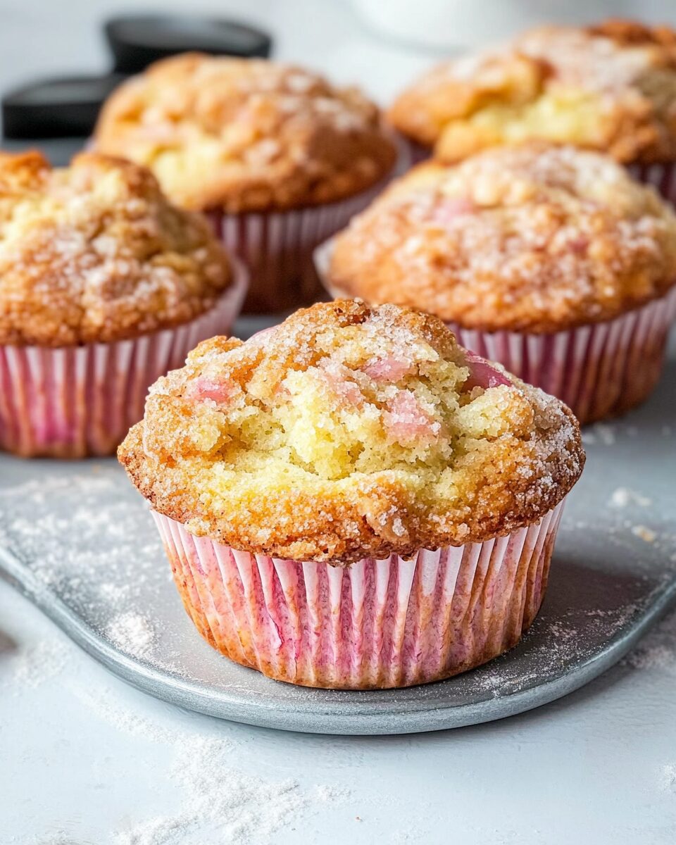 Rhubarb Muffins with Greek Yogurt