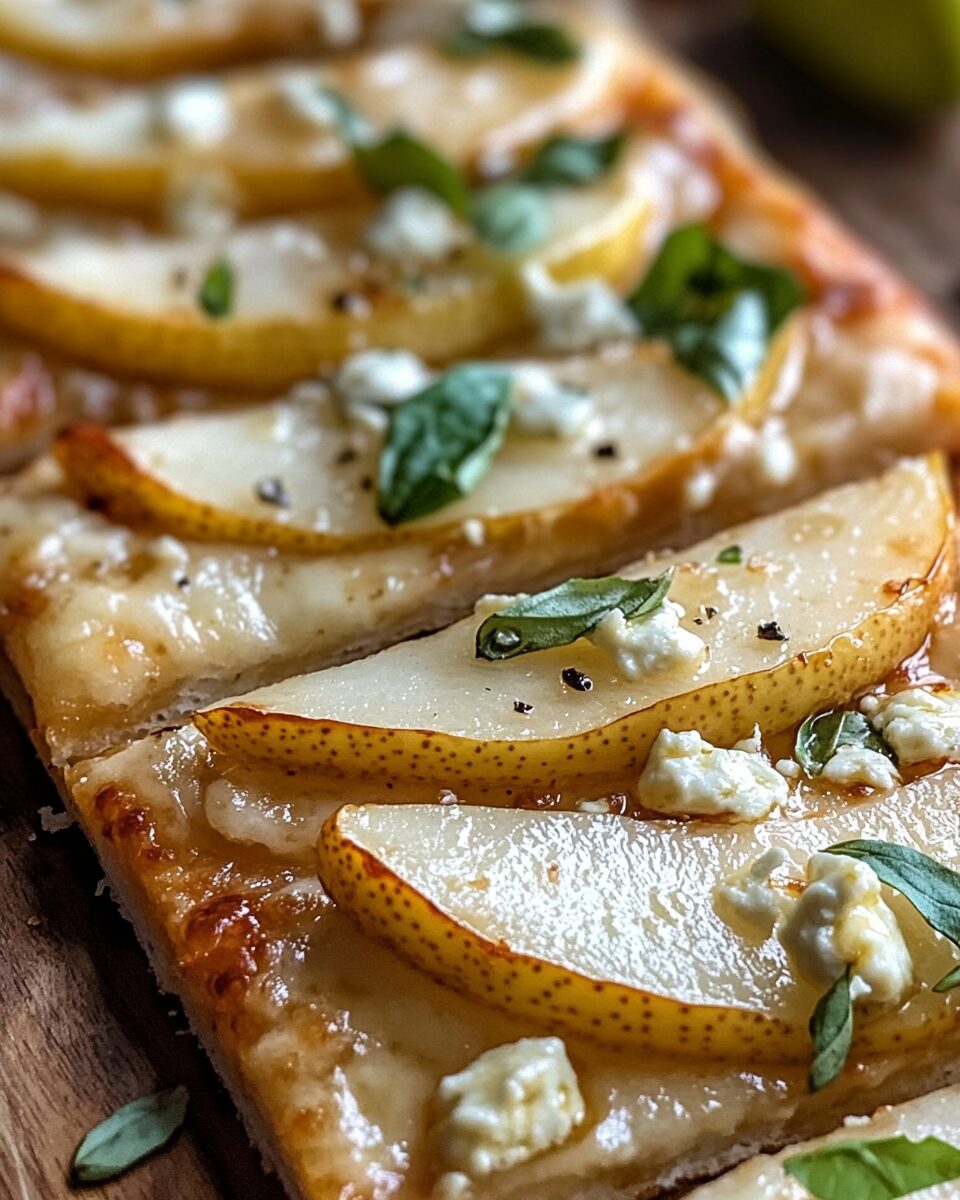 Pear and Gorgonzola Flatbread
