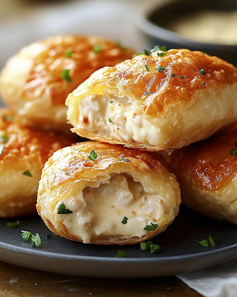 Chicken Alfredo Cheesy Puffs