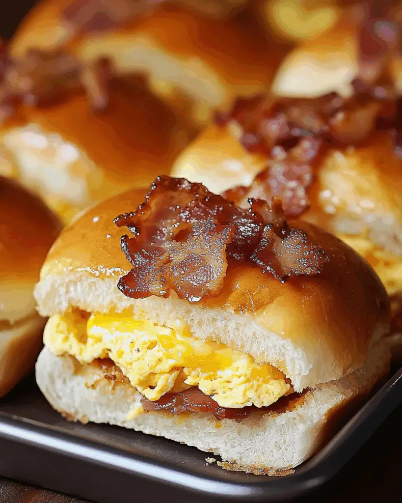 Crack Breakfast Sliders with Bacon, Egg & Cheese