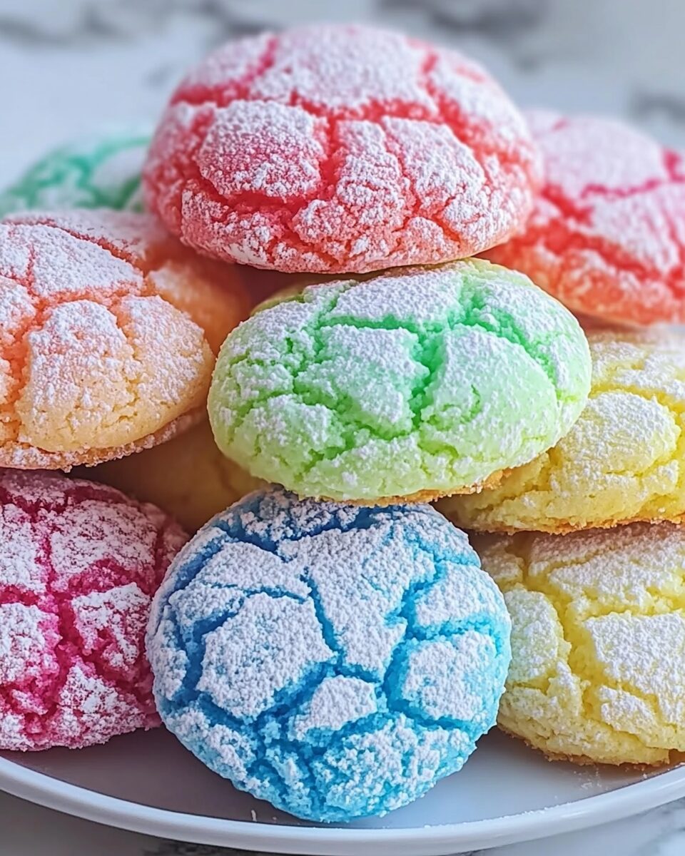 Colorful Crinkle Cookies