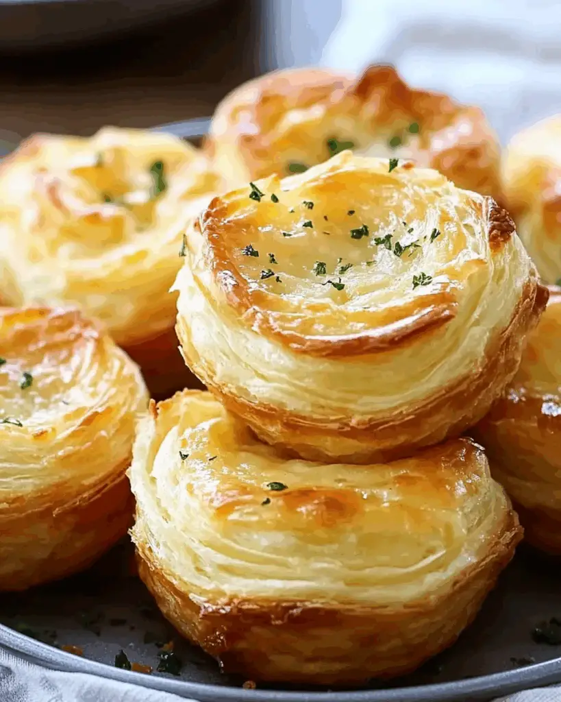 Cheesy Garlic Cruffins