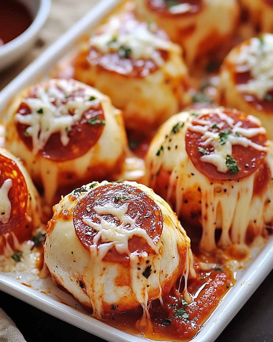Cheesy Pepperoni Pizza Bombs