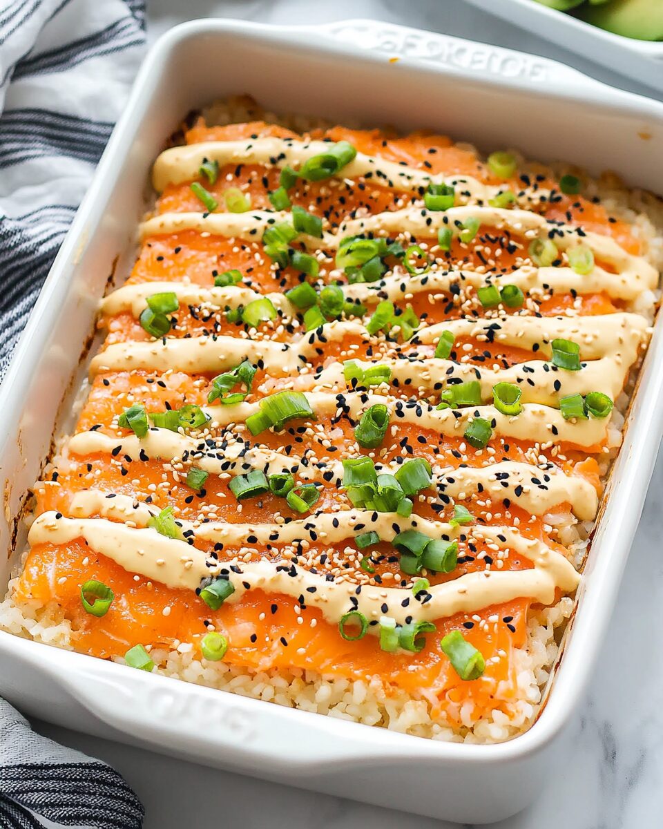 Salmon Sushi Bake