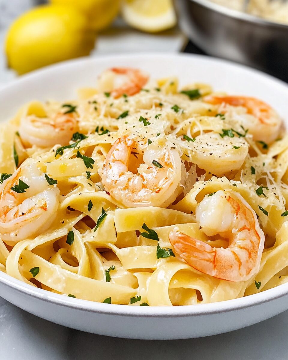 Lemon Garlic Shrimp Pasta