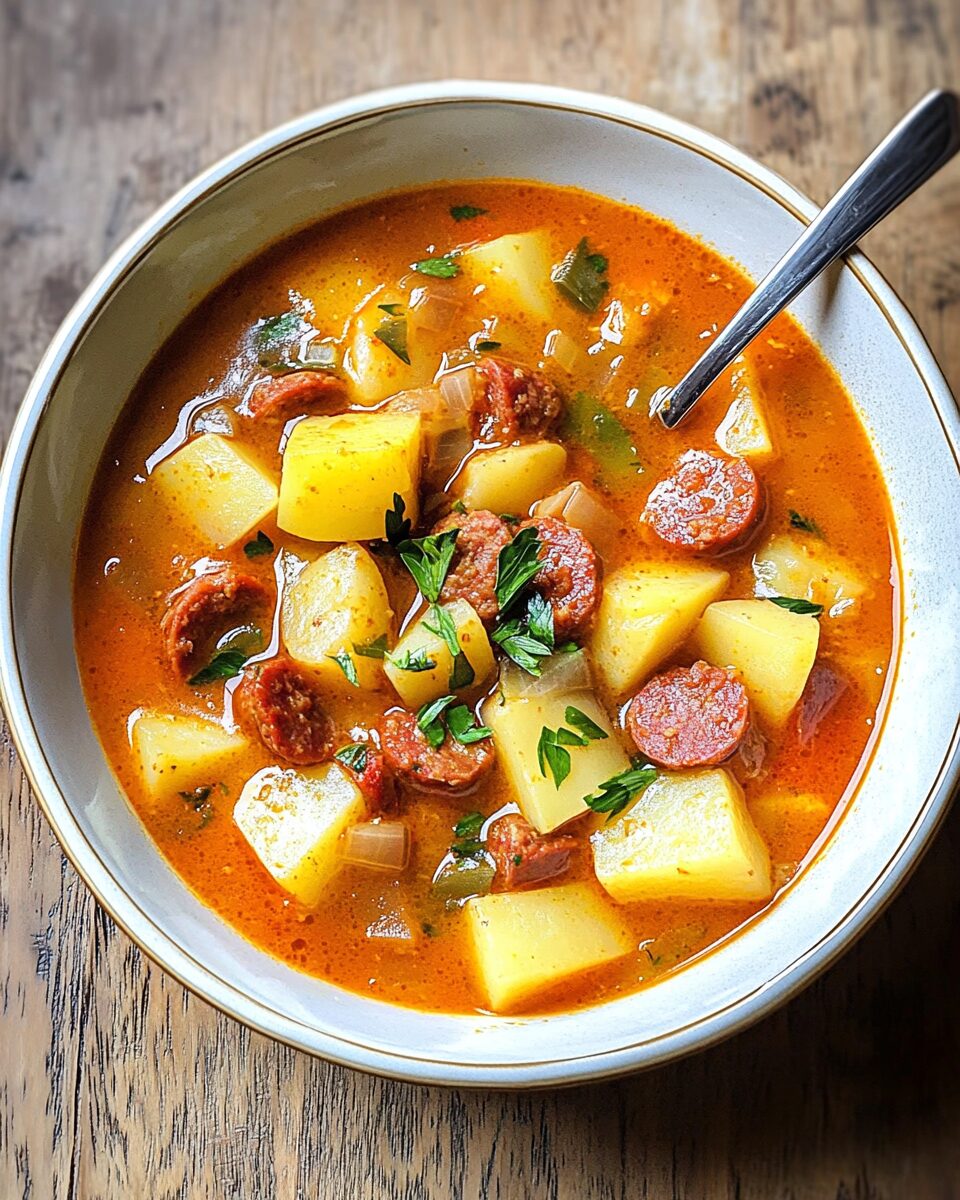 Spanish Potato Soup with Chorizo