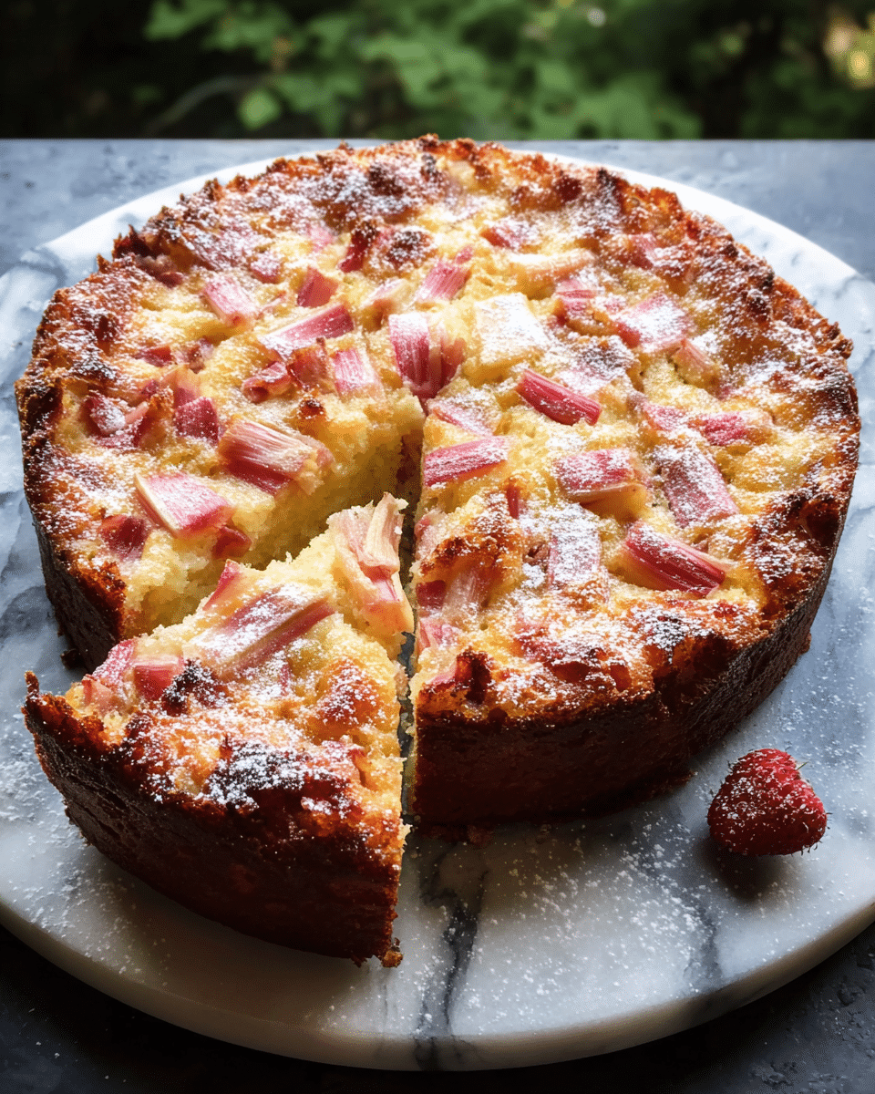 Rhubarb Ricotta Cake