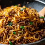 Mongolian Ground Beef Noodles