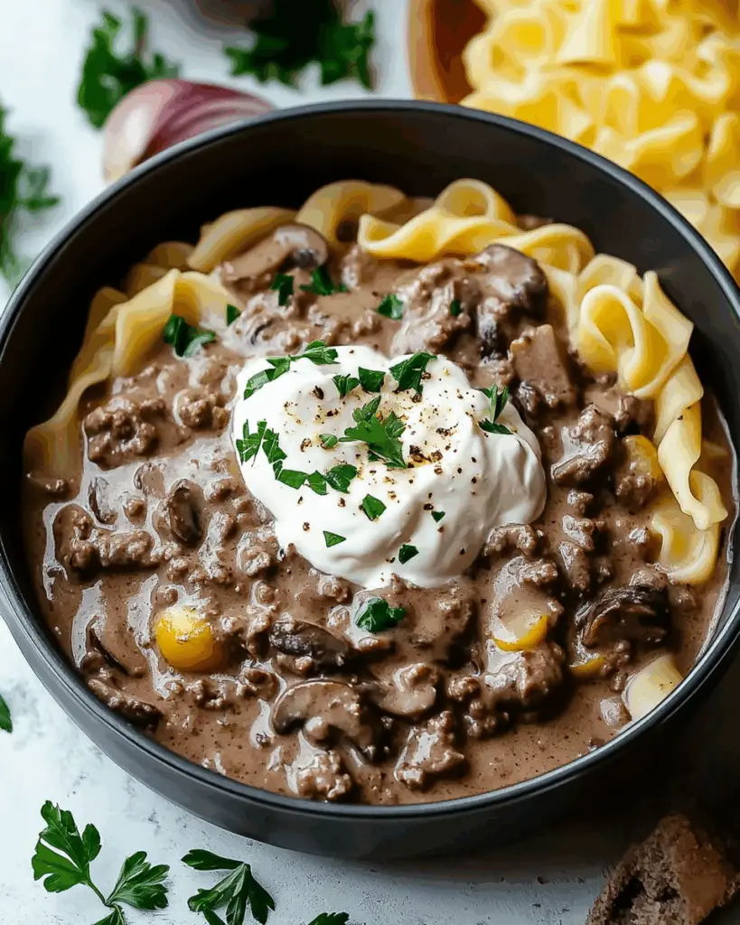 Ground Beef Stroganoff