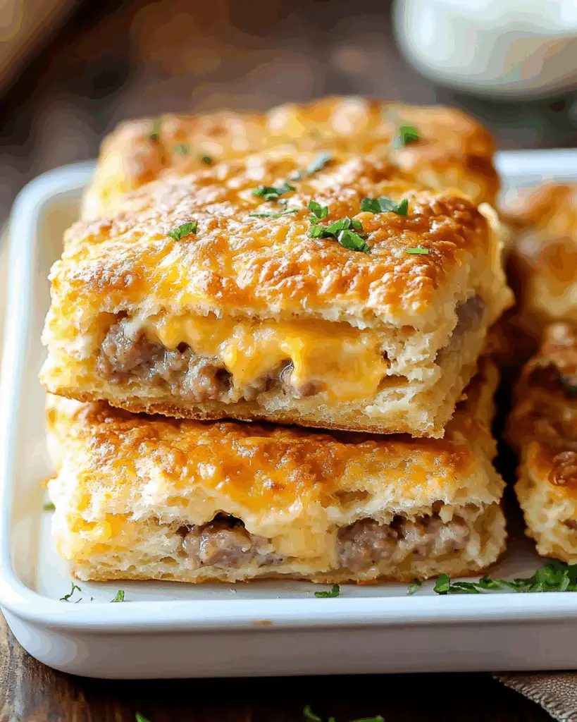 Sausage & Cheese Butter Swim Biscuits