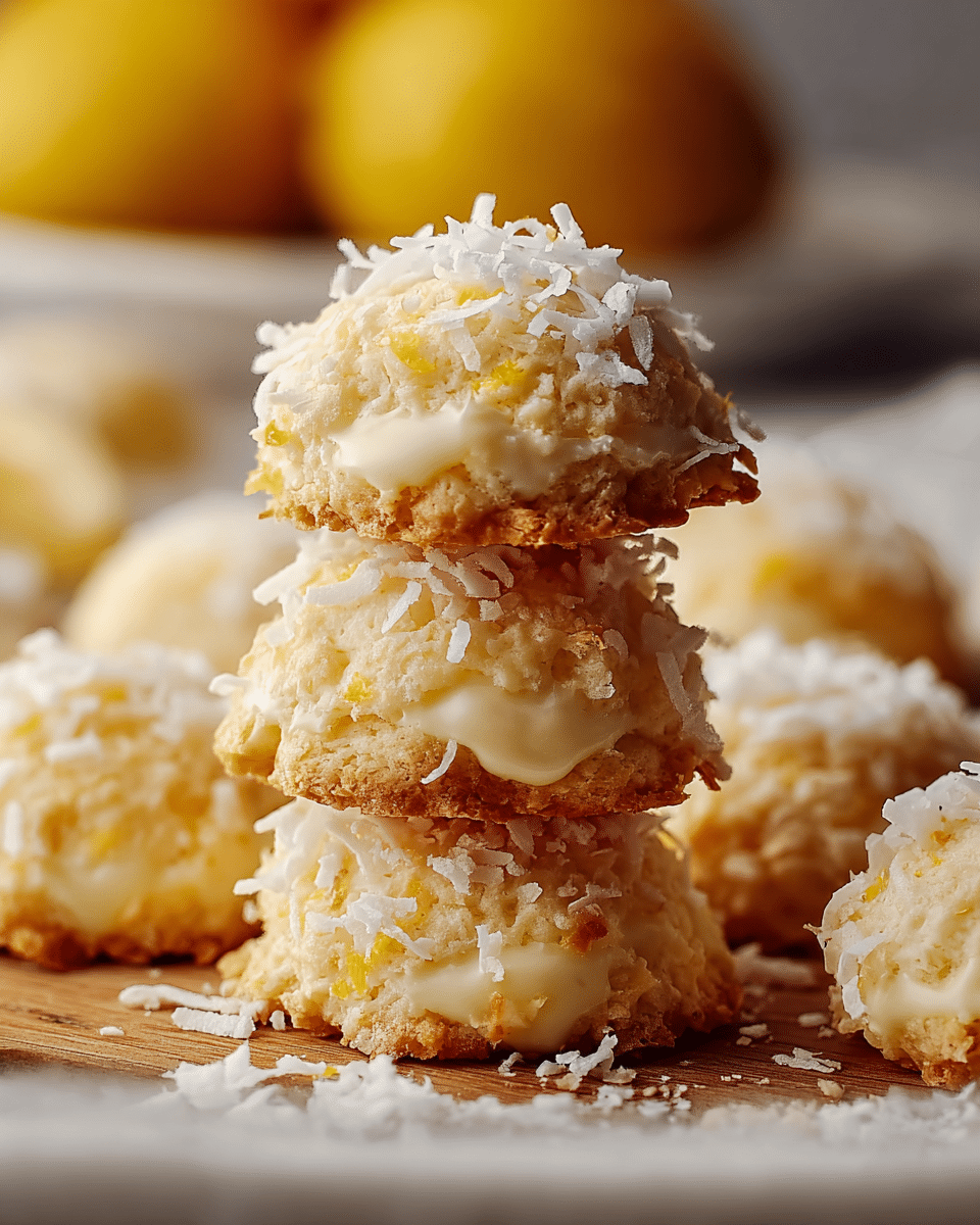 Lemon Coconut Cheesecake Cookies
