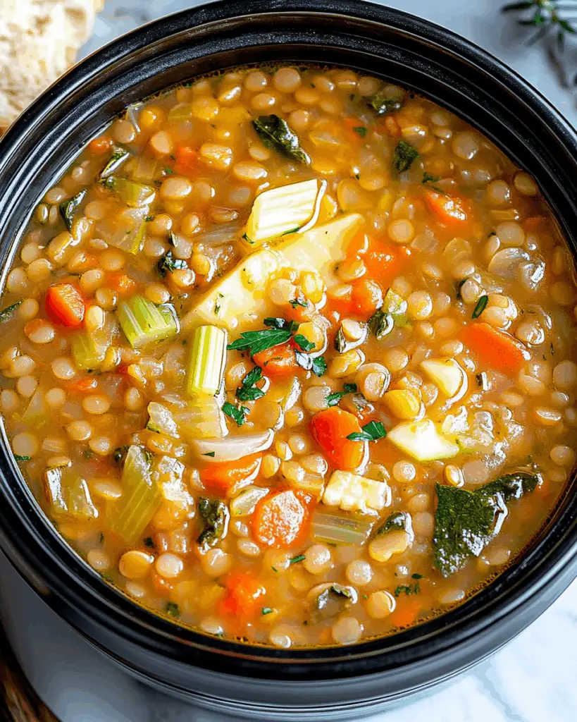 Hearty Crockpot Lentil Soup