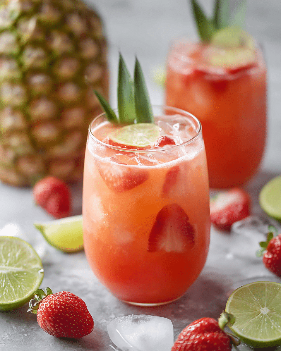 Pineapple Strawberry Agua Fresca