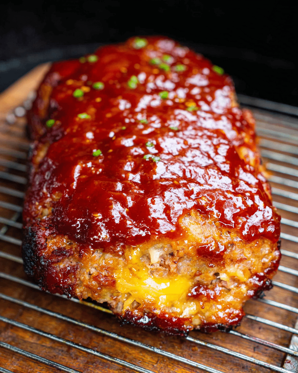 Cheesy BBQ Smoked Meatloaf