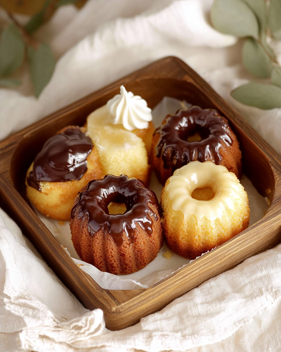 Boston Cream Mini Bundt Cakes