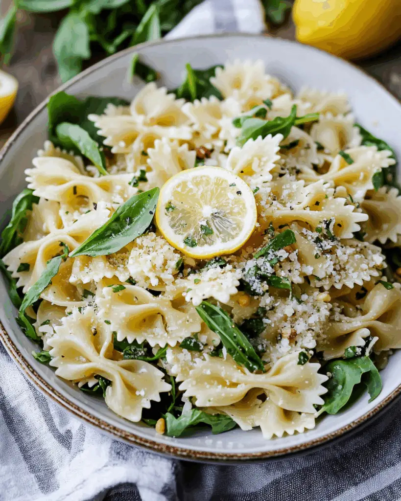 Lemon Basil Parmesan Pasta Salad