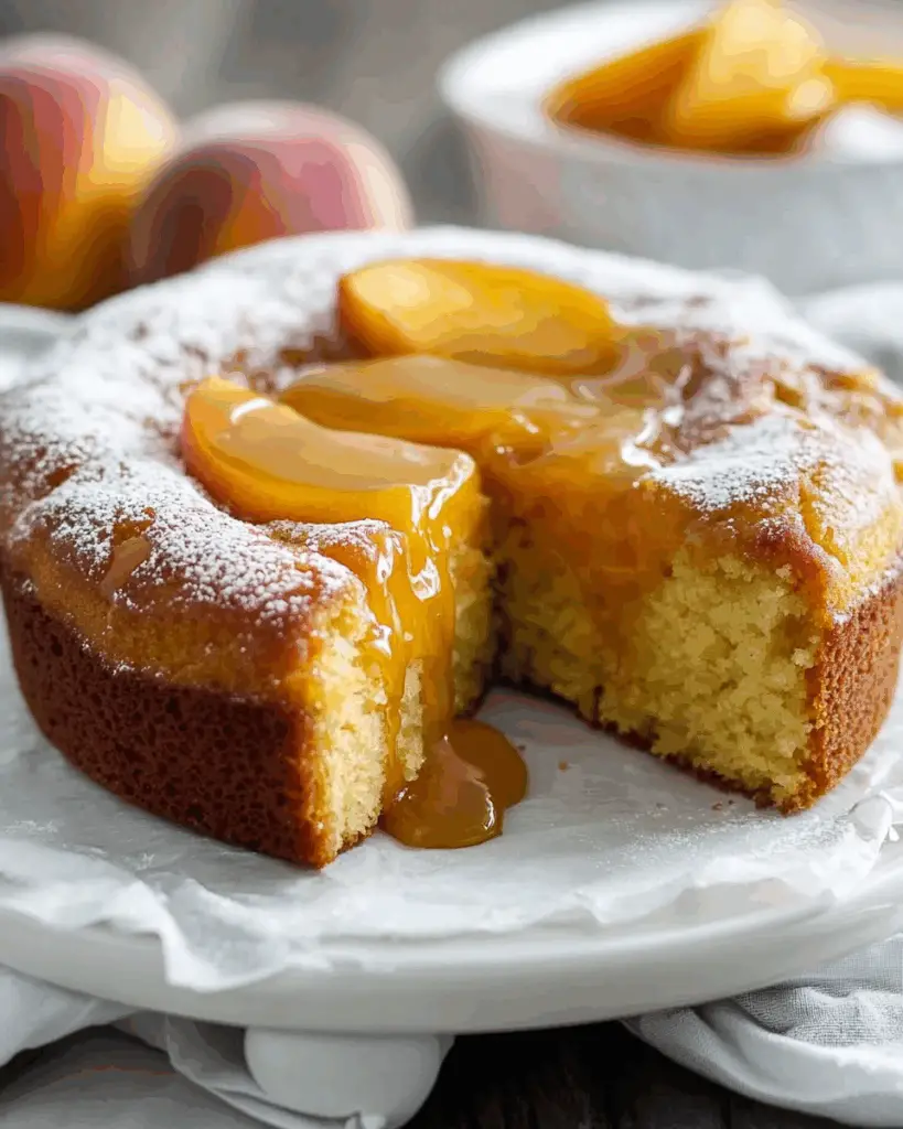 Brown Sugar Peach Cake