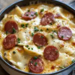 Crockpot Pierogi Casserole with Kielbasa