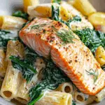 Salmon Spinach Pasta