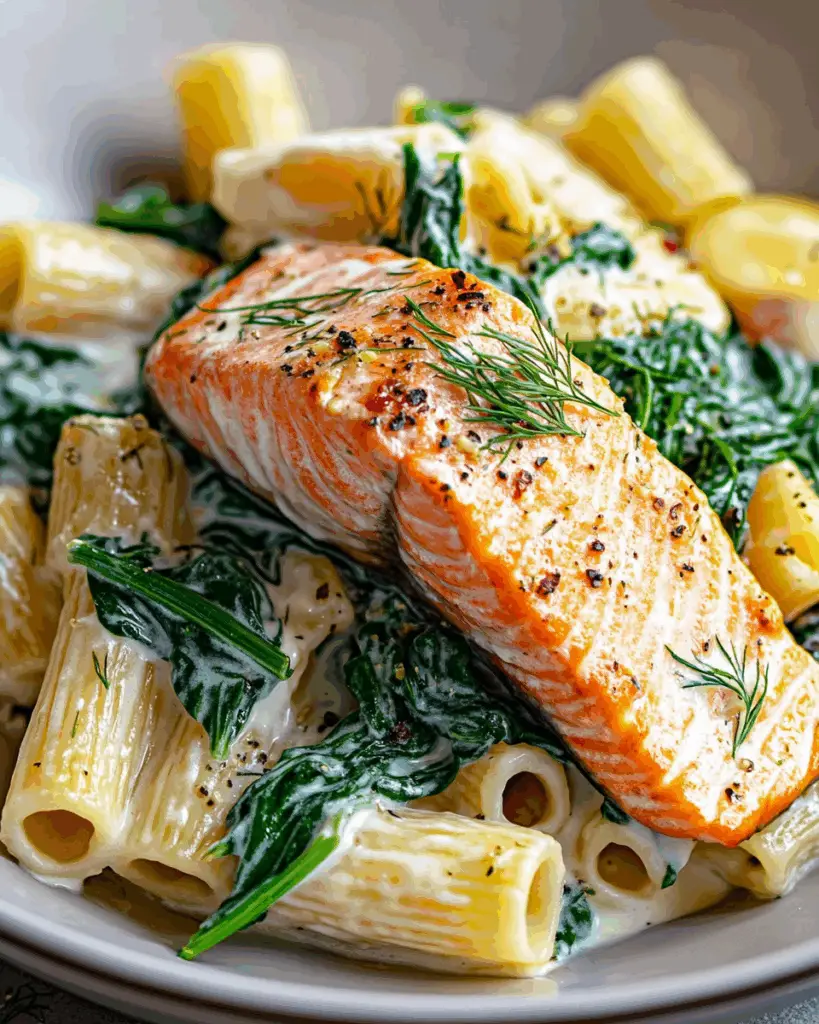 Salmon Spinach Pasta